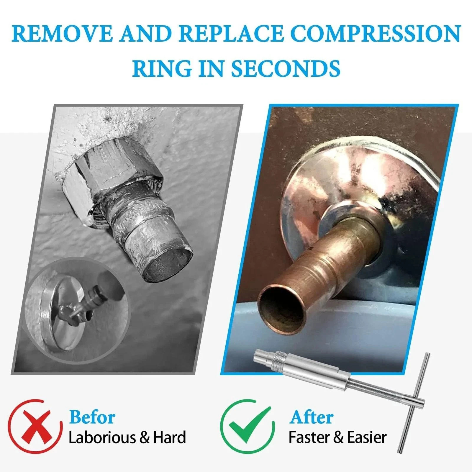 Compression Sleeve Puller and Sleeve Remover for 1/2 Inch Compressi..