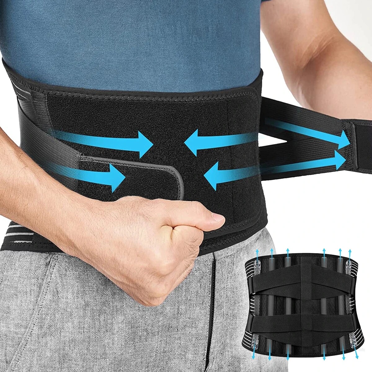 Medical Lumbar Support Belt For Lower Back Pain Relif Spine Brace Men Women US