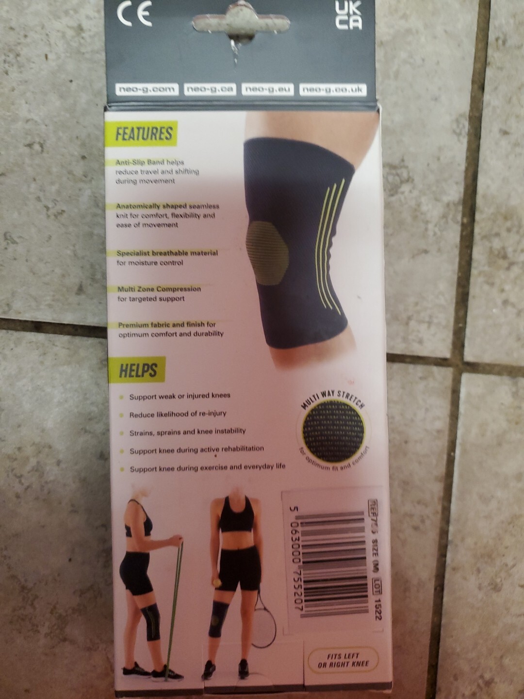 Neo G Active Knee Support Compression Size Medium
