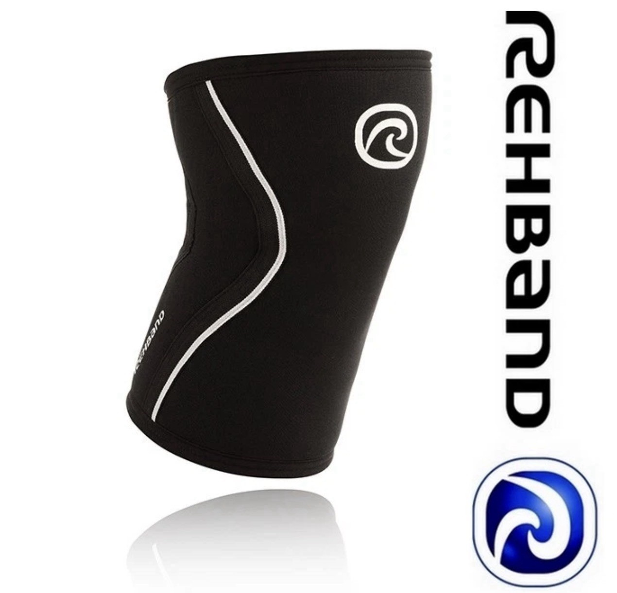 NEW CrossFIT Knee Support Rehband Brace Black/Silver Weightlifting | 7mm MEDIUM