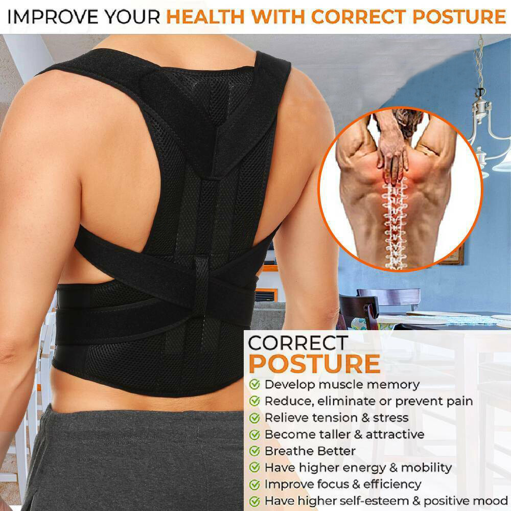 Spinal Brace Support Spine Recover Orthotics Kyphosis Posture Corrector US STOCK