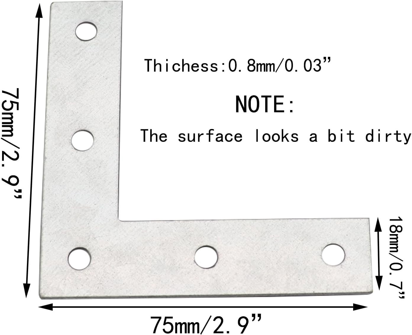 Versatile 20Pcs 3 Inch Flat Angle Braces – Strong Support Plates for Furniture