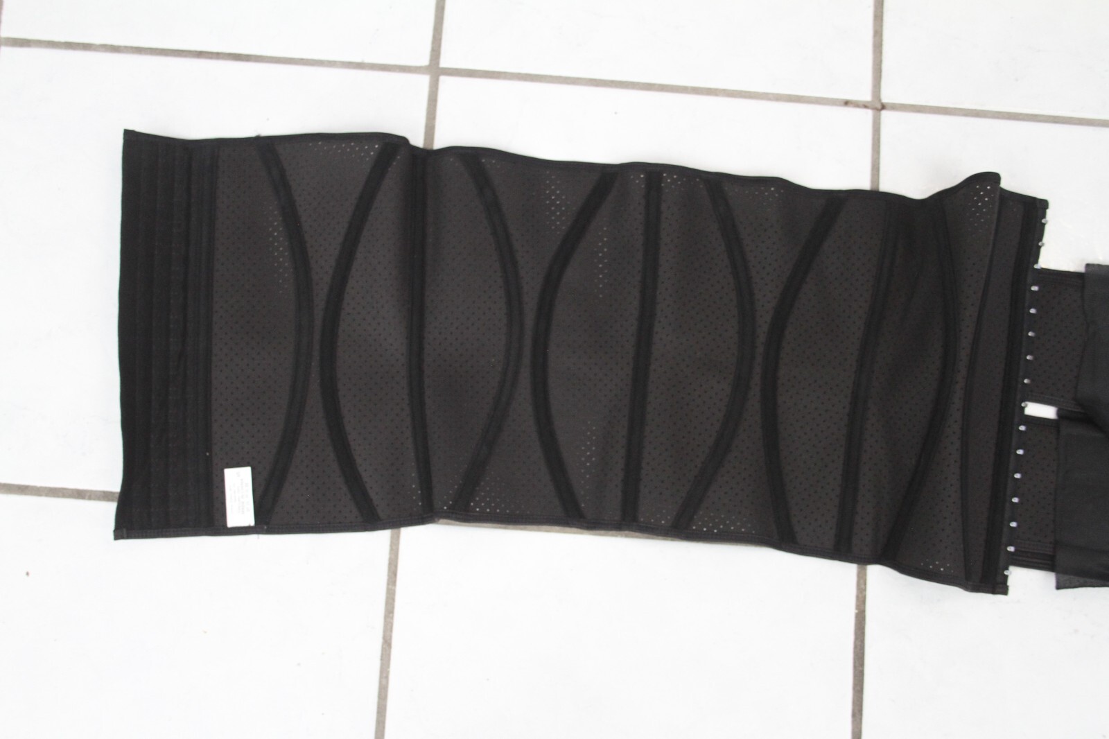 Back Support Belt Lower Lumbar Brace 2 Pull 4 Hook Waist Strap Women Size Small