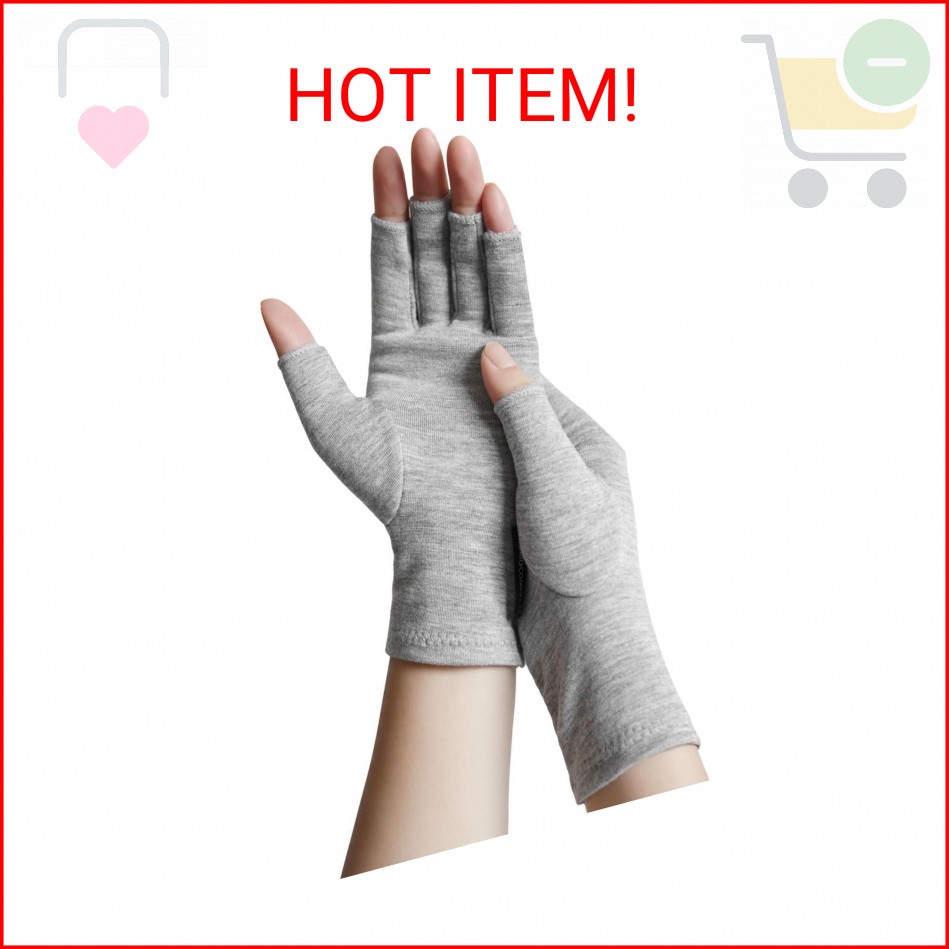ANSMIO Rayon Derived from Bamboo Compression Gloves – Fingerless Arthritis & Car