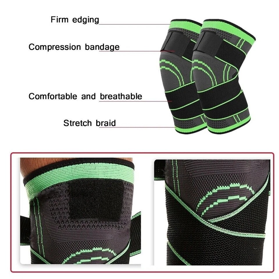 New Knee Sleeve Strap Compression Brace Support Joint Pain Arthritis Relief US