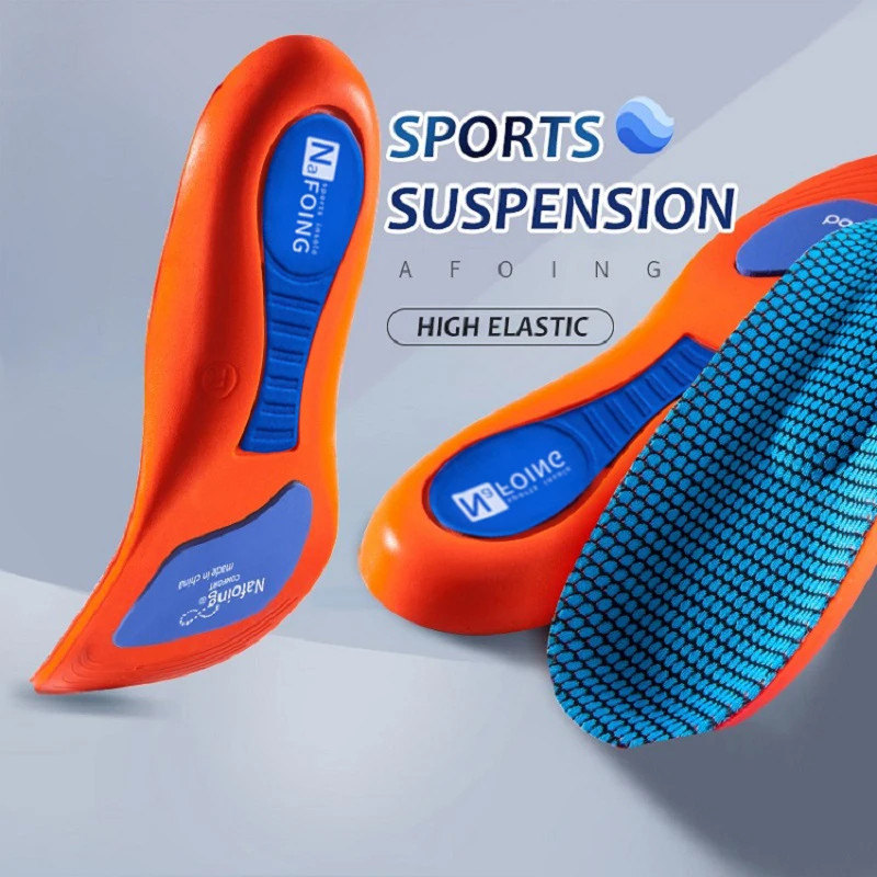 1Pair Sport Insoles for Shoes Orthopedic Shock Absorption Deodorant Breathable C