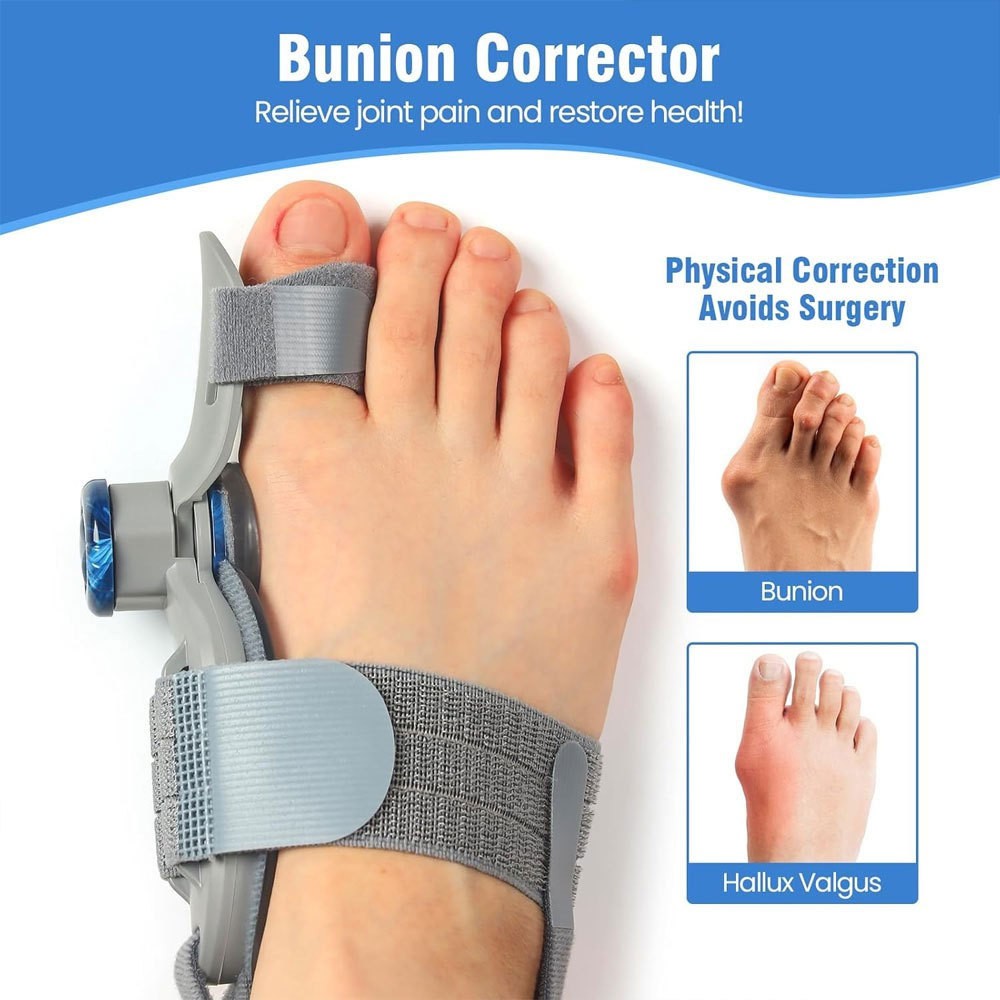 2PCS Bunion Fix Toe Valgus Corrector Adjustable Orthosis Women Men Splints
