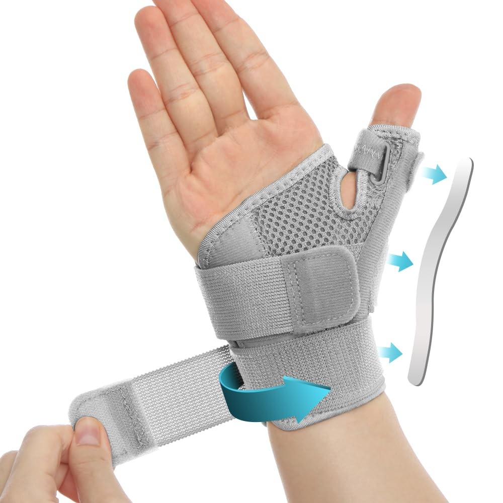 INFILAR Thumb Splint Brace for Men & Women, Spica One Size, 1 PC(Gray)