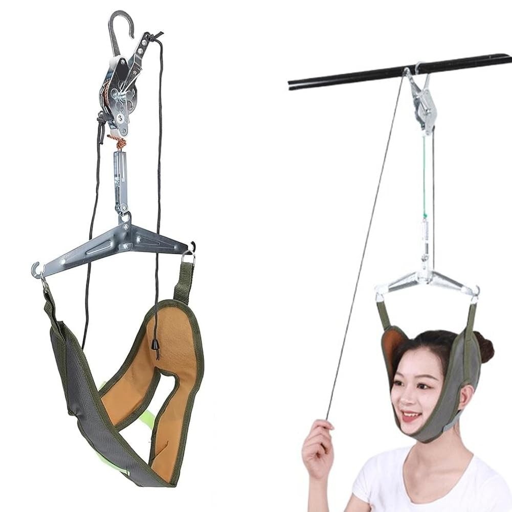 Cervical Neck Traction Device Neck Tension Relief Portable Over The Door Devi…