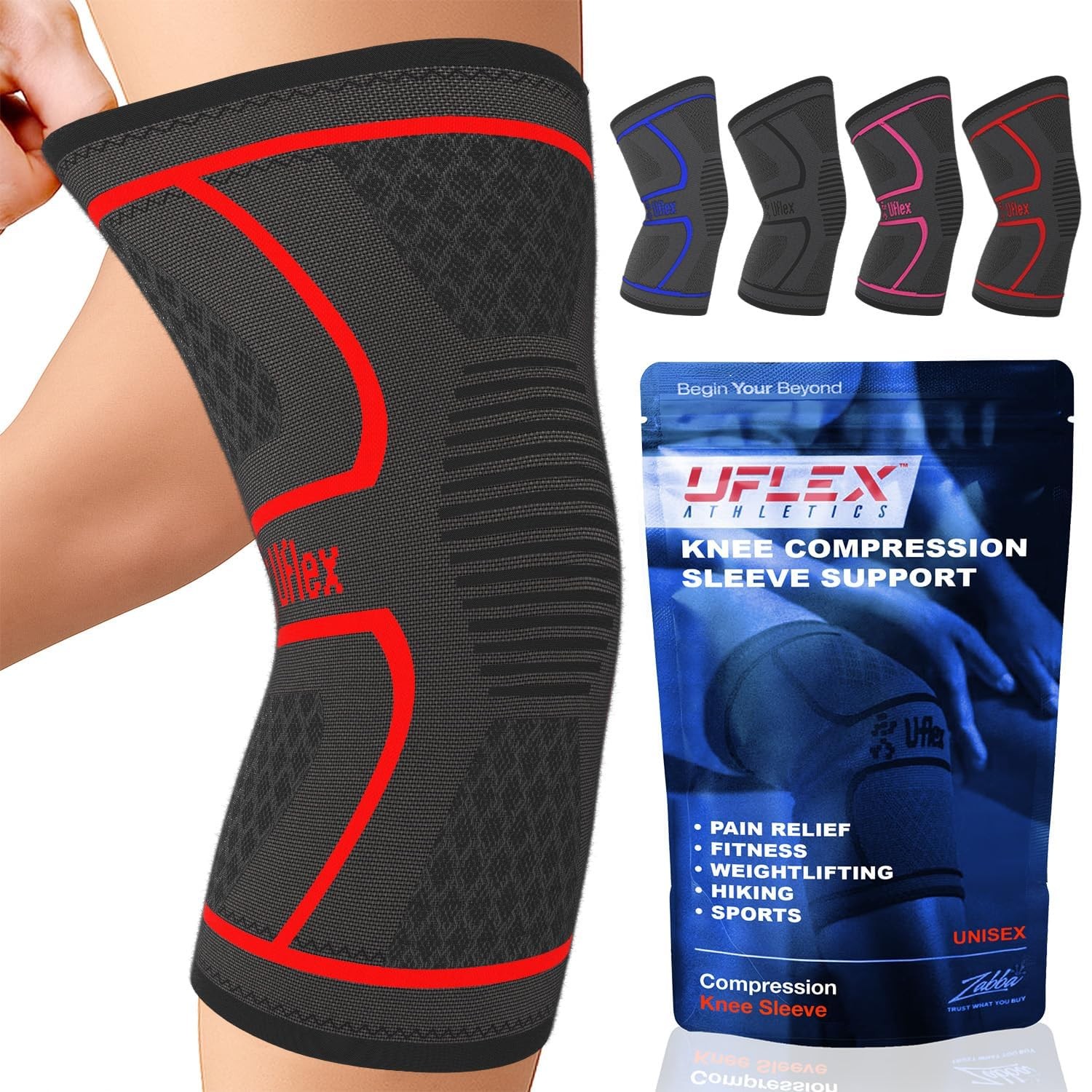 Compression Knee Brace for Women & Men Knee Sleeves Support for Sports, Runni…