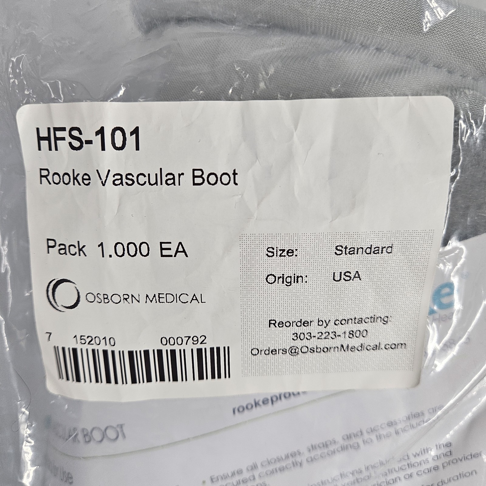 ROOKE Vascular Single Boot HFS101 Standard Regular Foot System