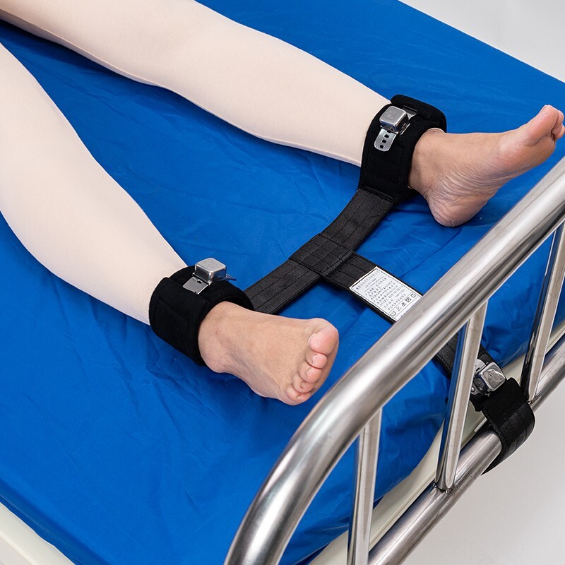 Buckle Lying 4-point Magnetic Restraint Strap set For Psychiatric Rehabilitation