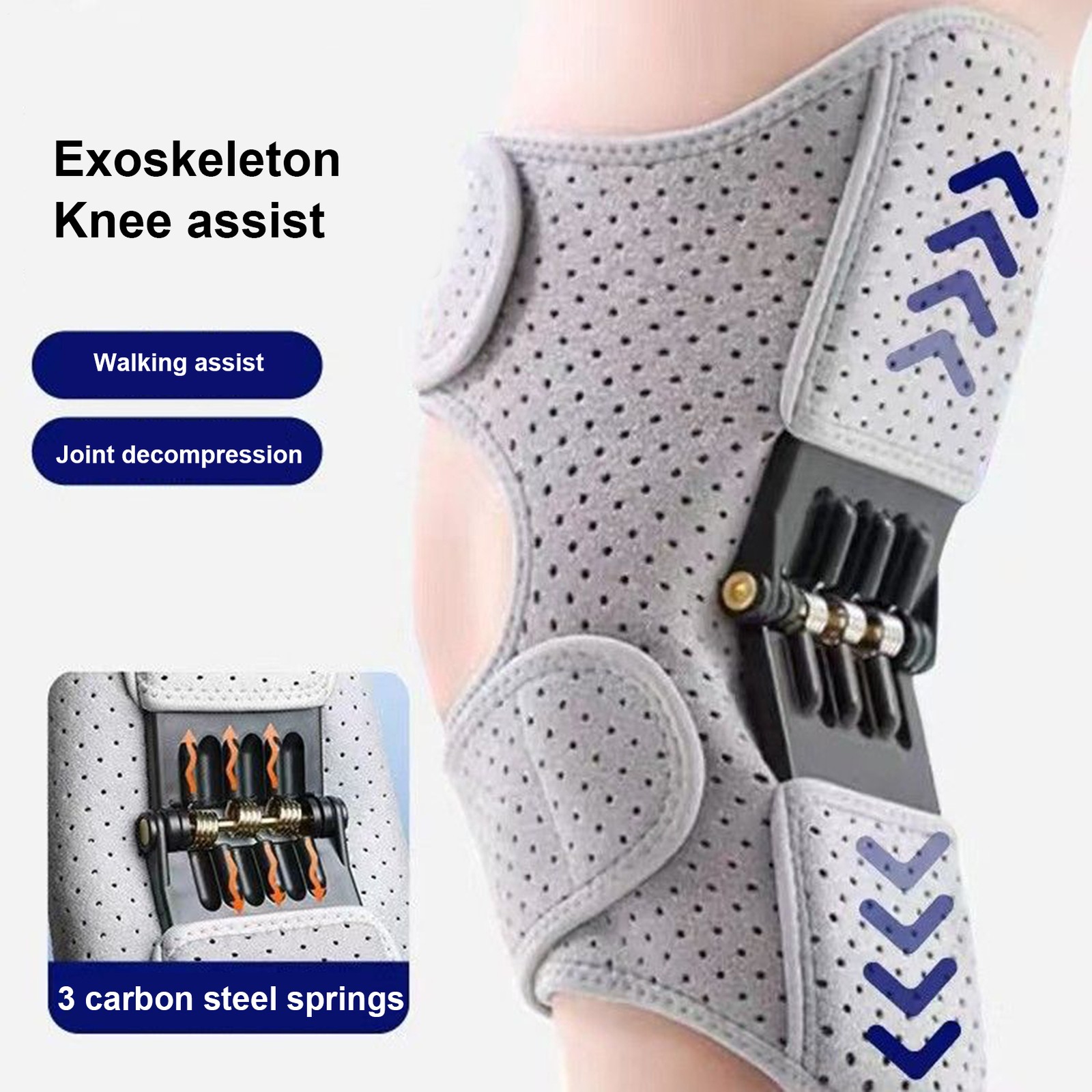 Hinged Knee Brace Compression Sleeve Joint Support Open Patella Stabilizer Wrap