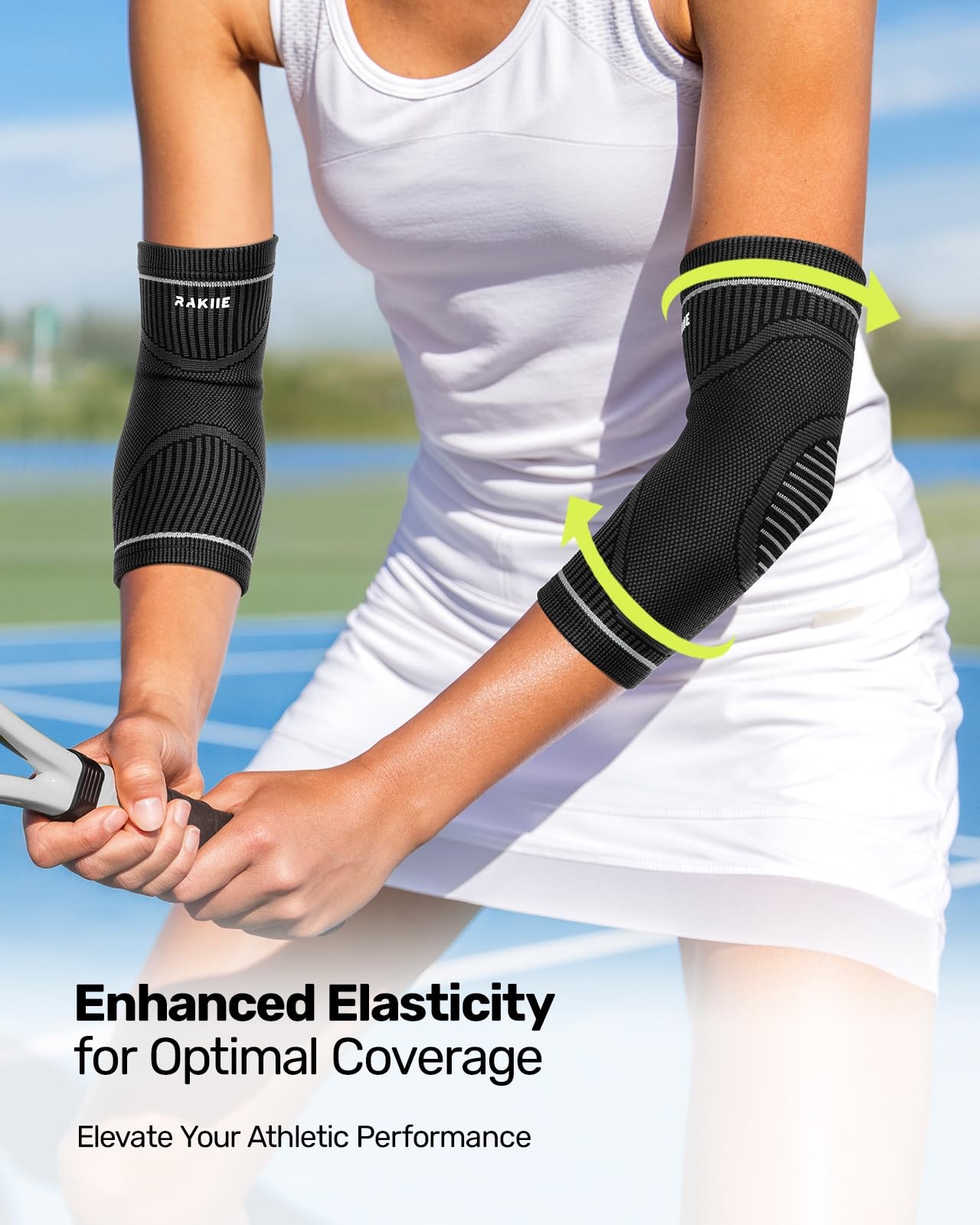 Elbow Compression Sleeve 2 Pack, High Elastic Elbow Brace for Tendonitis and …