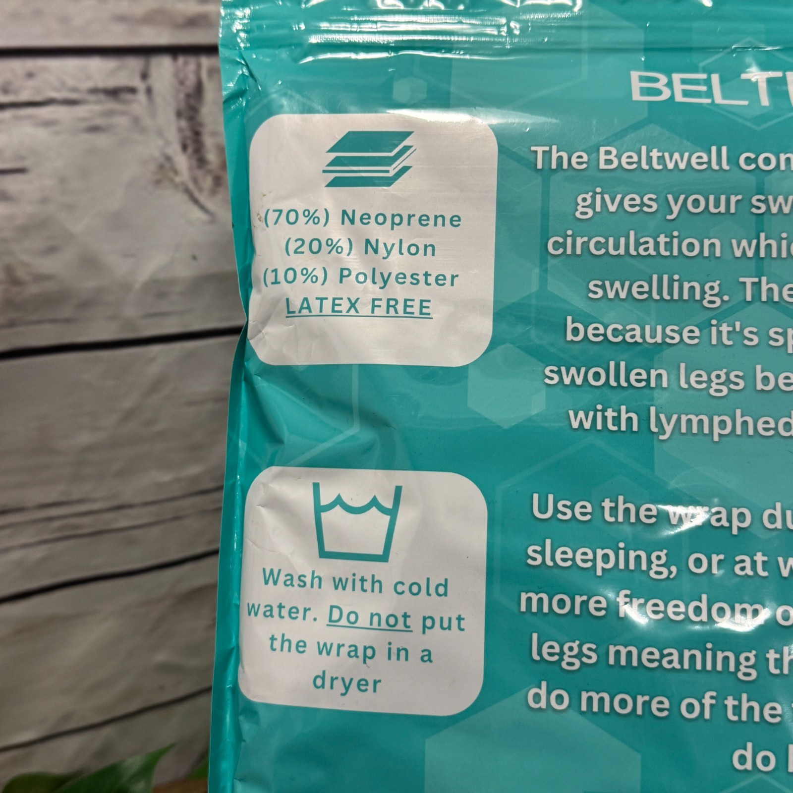 Beltwell Adjustable Calf Compression Wrap Lymphedema Circulation XL Tall Black