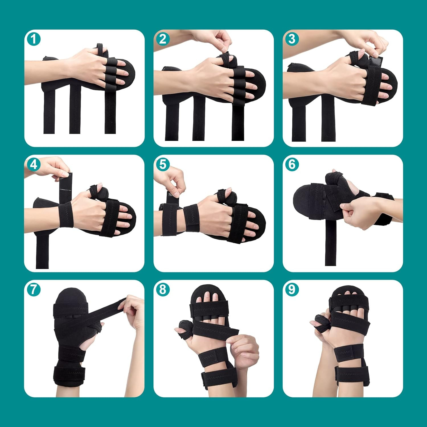 Stroke Hand Splint Wrist Brace Night Immobilizer Finger Stabilizer New
