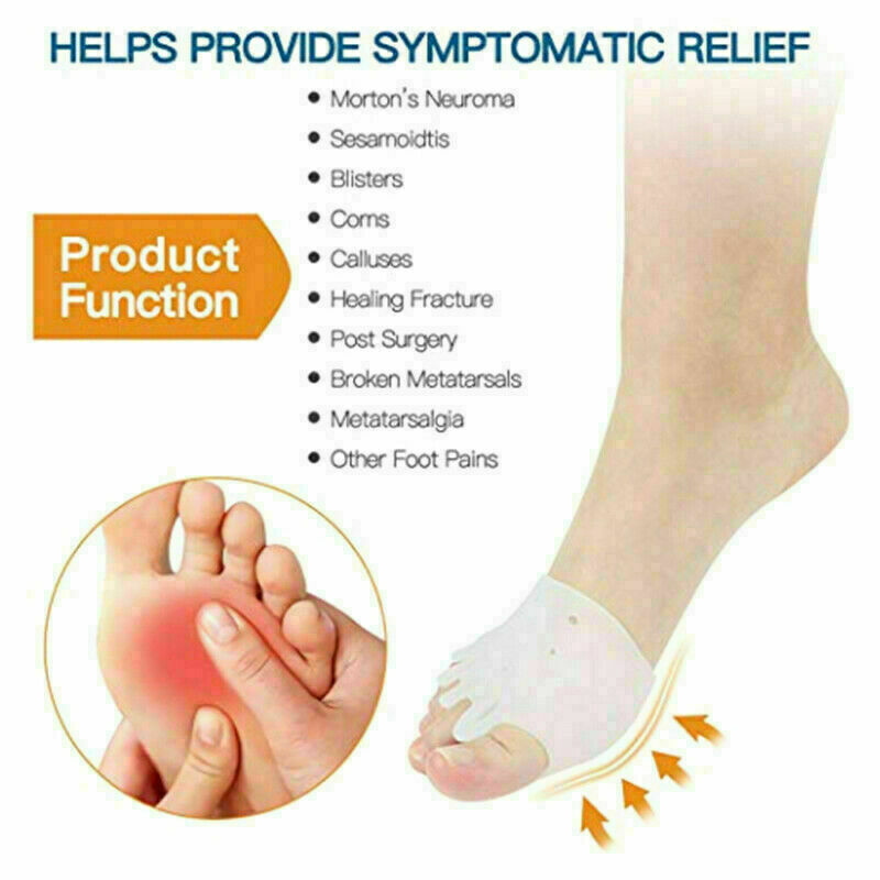 2PCS Silicone Bunion Toe Corrector Orthotics Straightener Separator Pain Foot