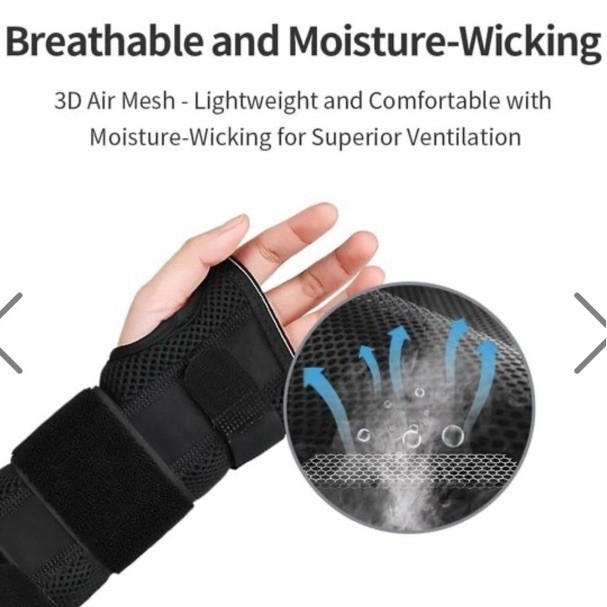YAHA Adjustable Right Wrist Brace Splint Support Pain Relief Carpal Tunnel S/M
