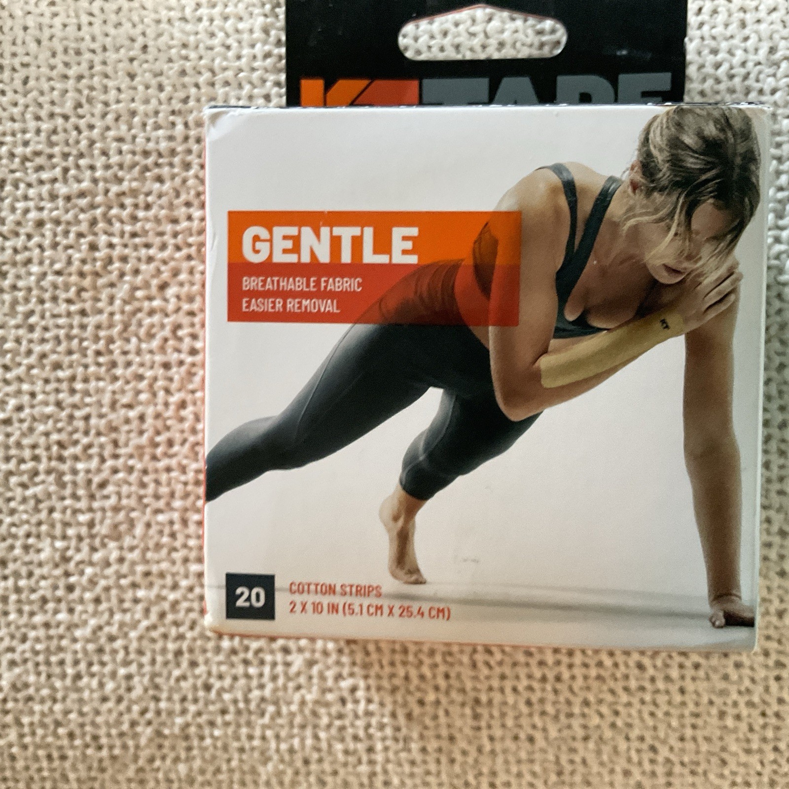 KT Tape Original Gentle Elastic Sport Tape Cotton Fabric Beige 20 Strips 2″x 10″