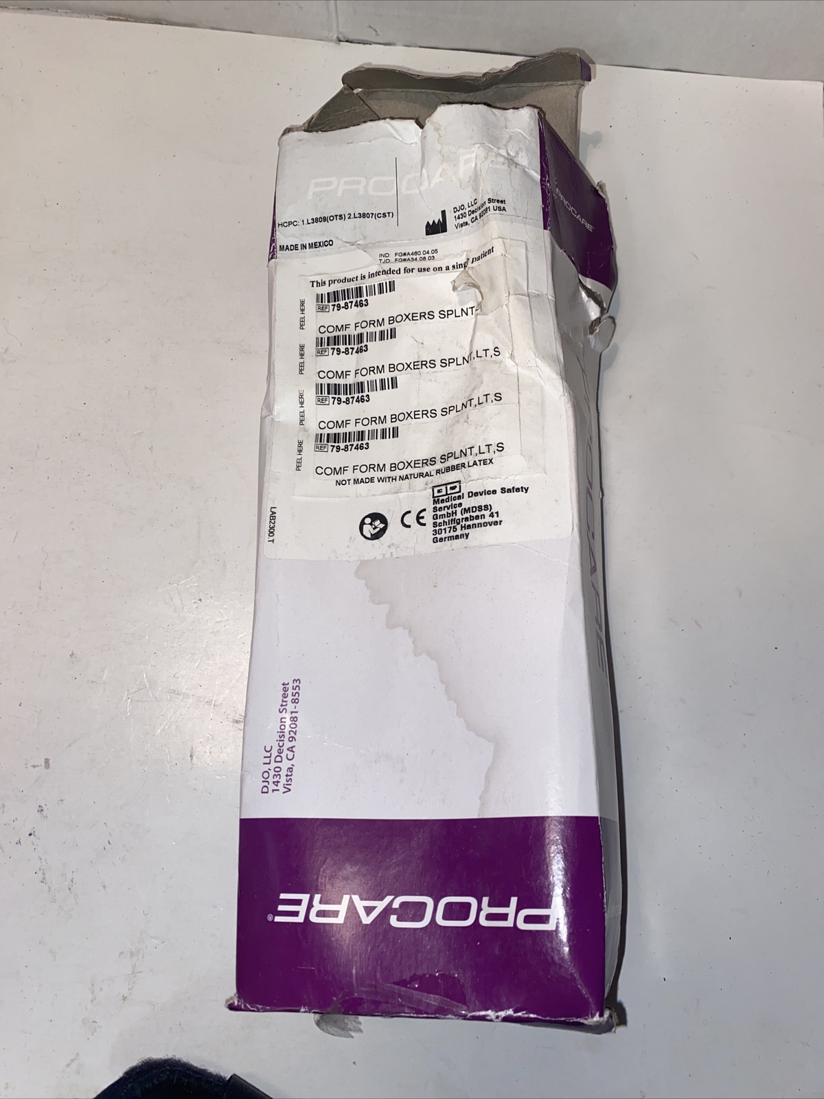 DonJoy Procare Comfort Form Boxer’s Splint – Left LT S Small 79-87463