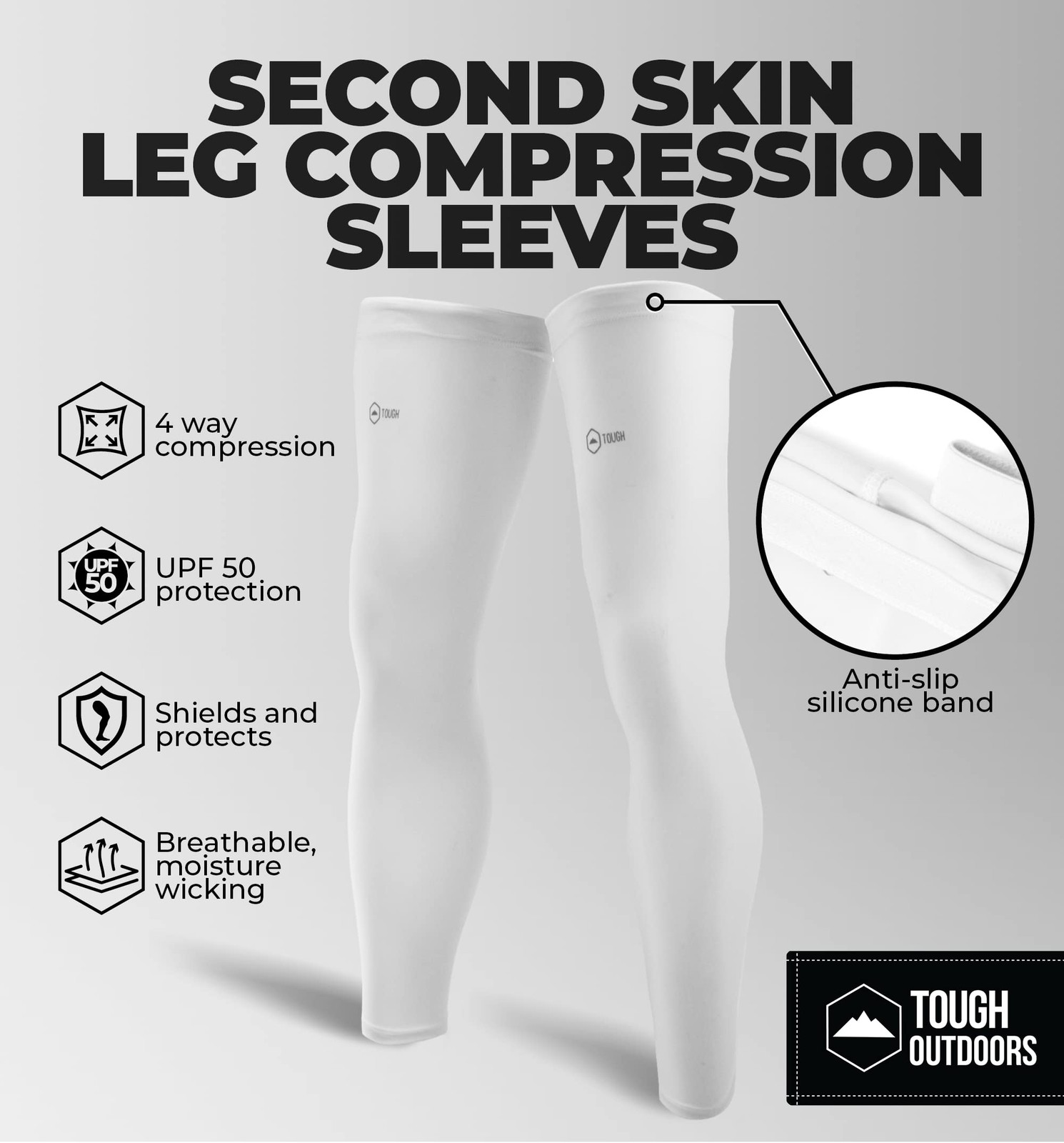 Leg Compression Sleeve – Leg Sleeves for Men & Women – Compression Calf Sleev…
