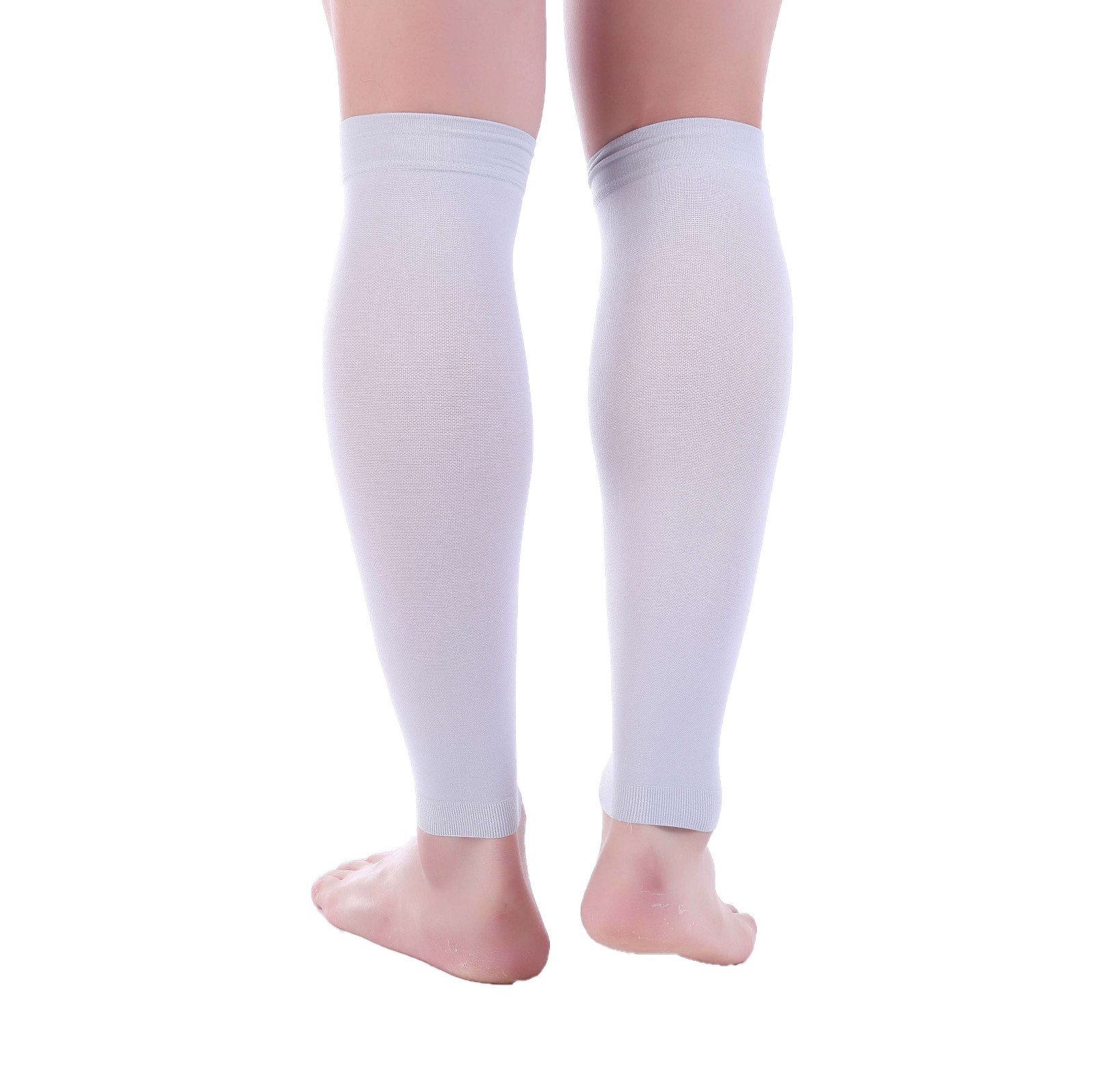 Doc Miller Calf Compression Sleeve 1 Pair 15-20 mmHg Varicose Veins GRAY