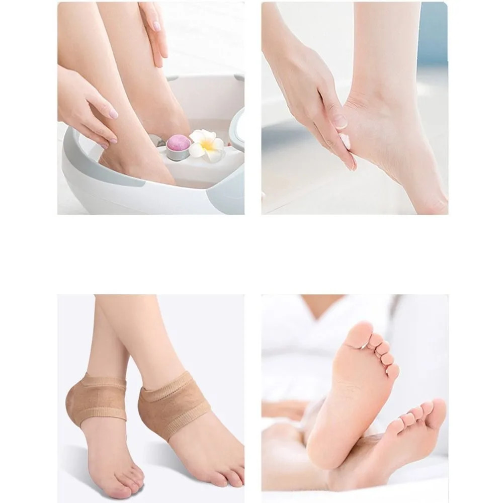 Silicone Heel Protective Cover Anti-Crack Moisturizing Plantar Fasciitis Heel So