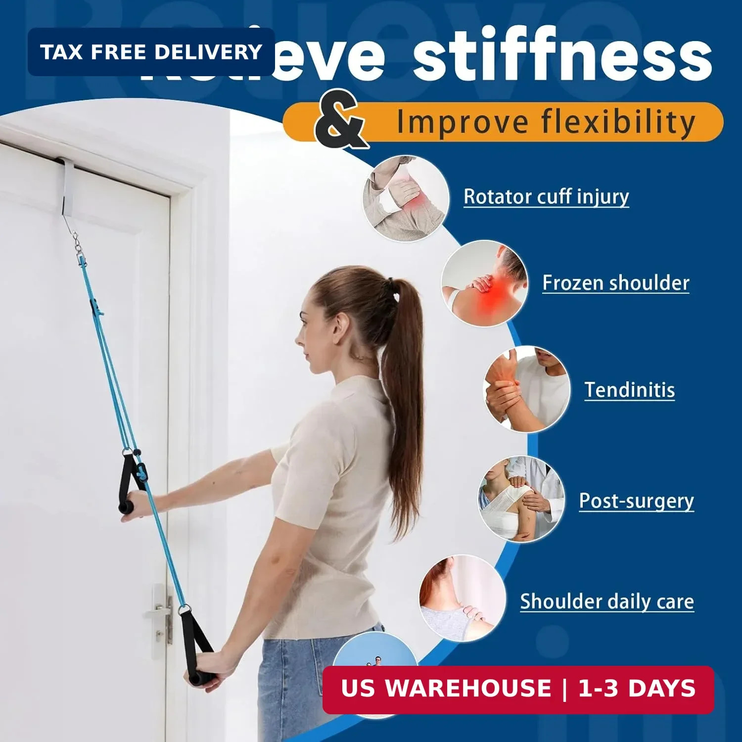 Shoulder Pulley for Physical Therapy, Pulleys for Shoulder Rehab, Over the Door