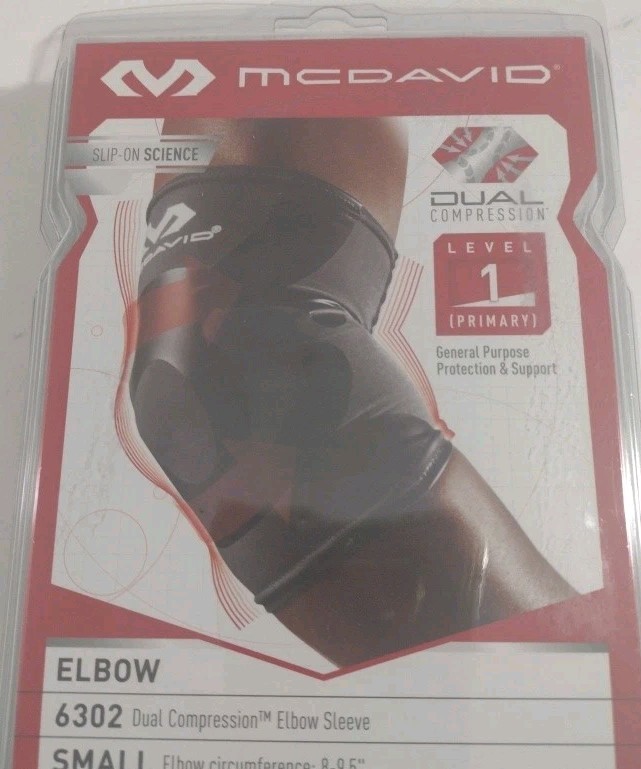 MCDAVID DUAL COMPRESSION LEVEL 1 ELBOW SLEEVE 6302 Small