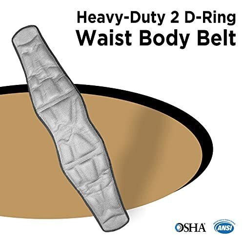 Fall Protection Safety Harness Work Positioning Padded Waist Back Support Belt