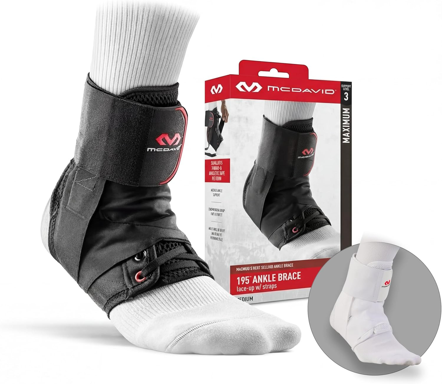 Ankle Brace Ultralight for Sprained Ankle, Figure 8 Ankle Braces, Lace up Ankle