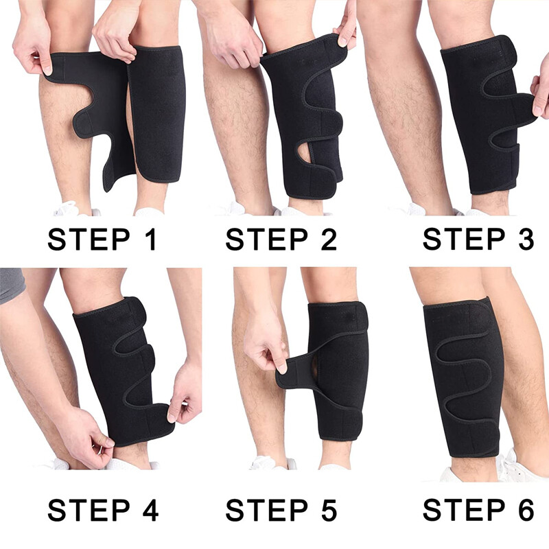 Adjustable Calf Support Brace Shin Splint Compression Calf Wrap Muscle Swelling
