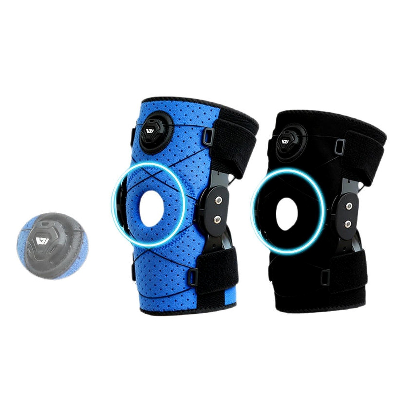 Knee Brace Hinged Compression Sleeve Joint Support Open Patella Stabilizer Wraps