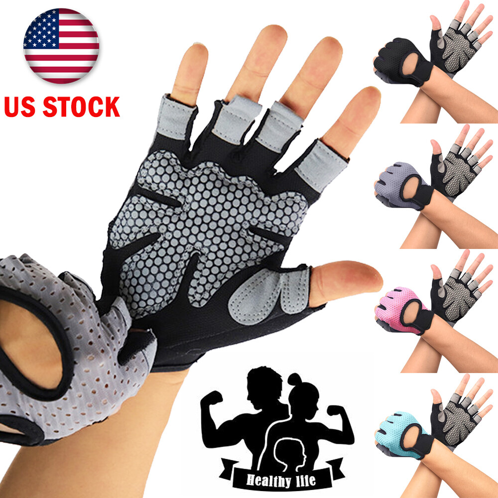 Men Women Weight Lifting Gloves Gym Fitness Workout Strength Training Exercise