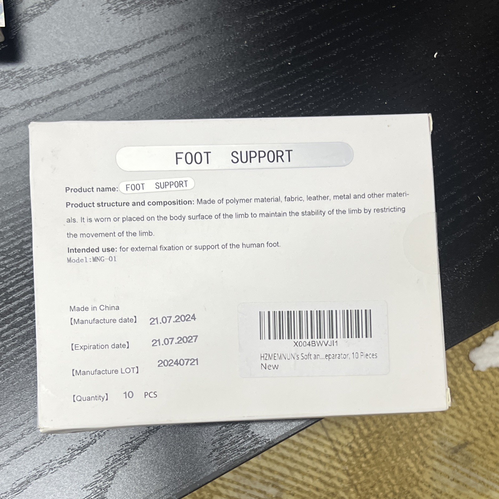 HZMEMNUN Foot Support Stabilization & Support Gray/White Model MNG-01 10pcs