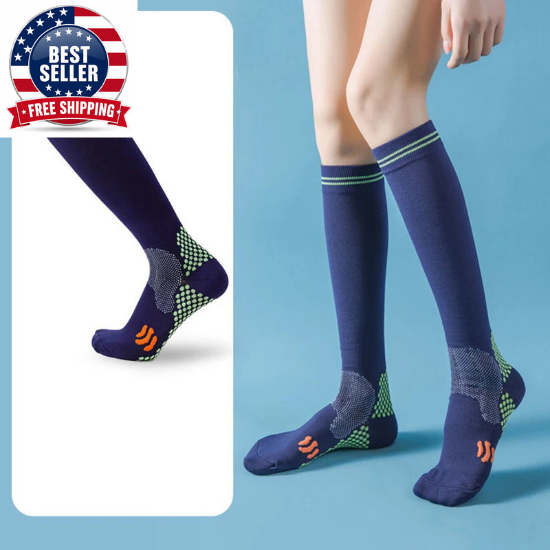 Sport Compression Socks Shock-Absorbing Anti-Slip Varicose Veins Socks Absorb Mo