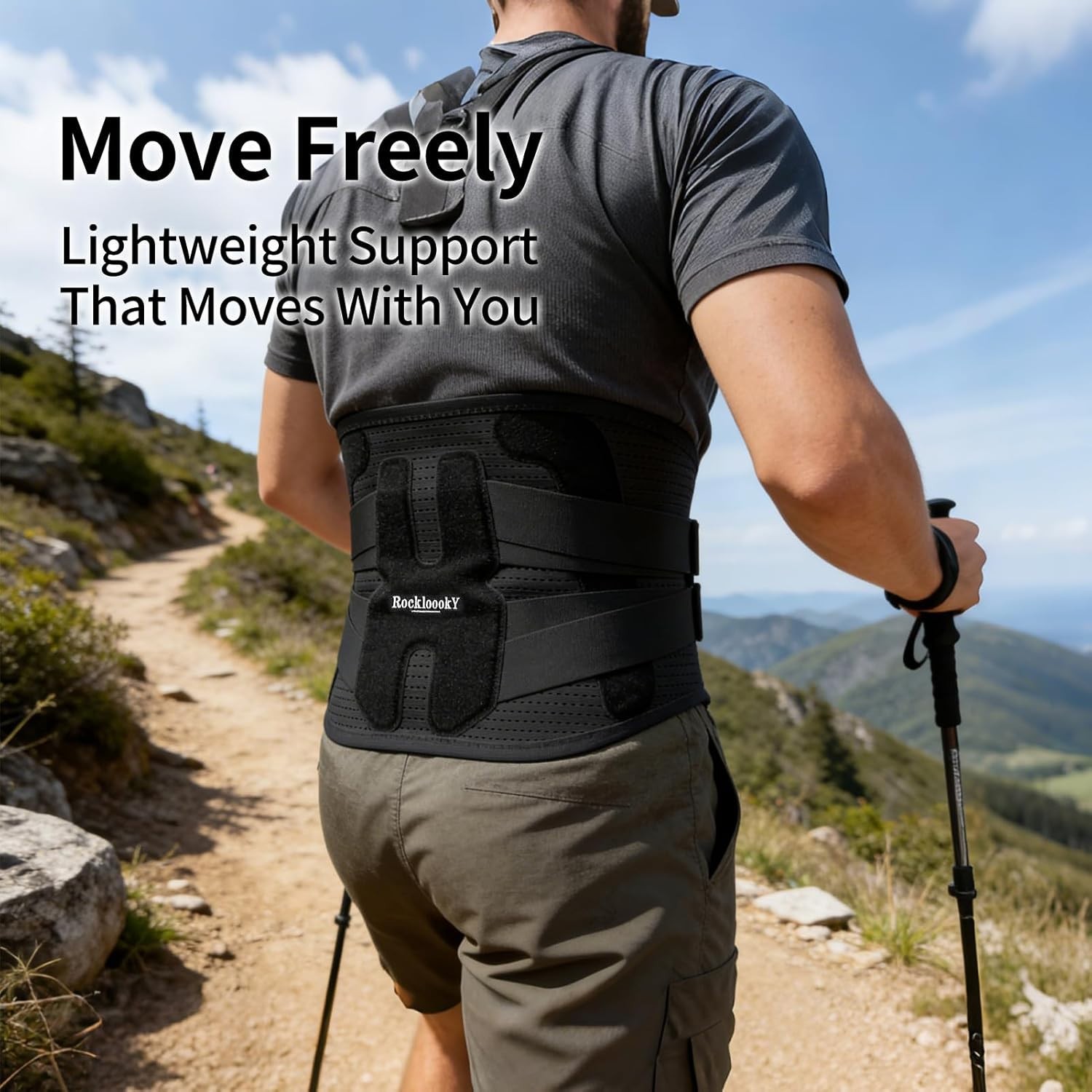 Adjustable Lower Back Brace for Optimal Lumbar Support – Size L (Waist 38-45IN)