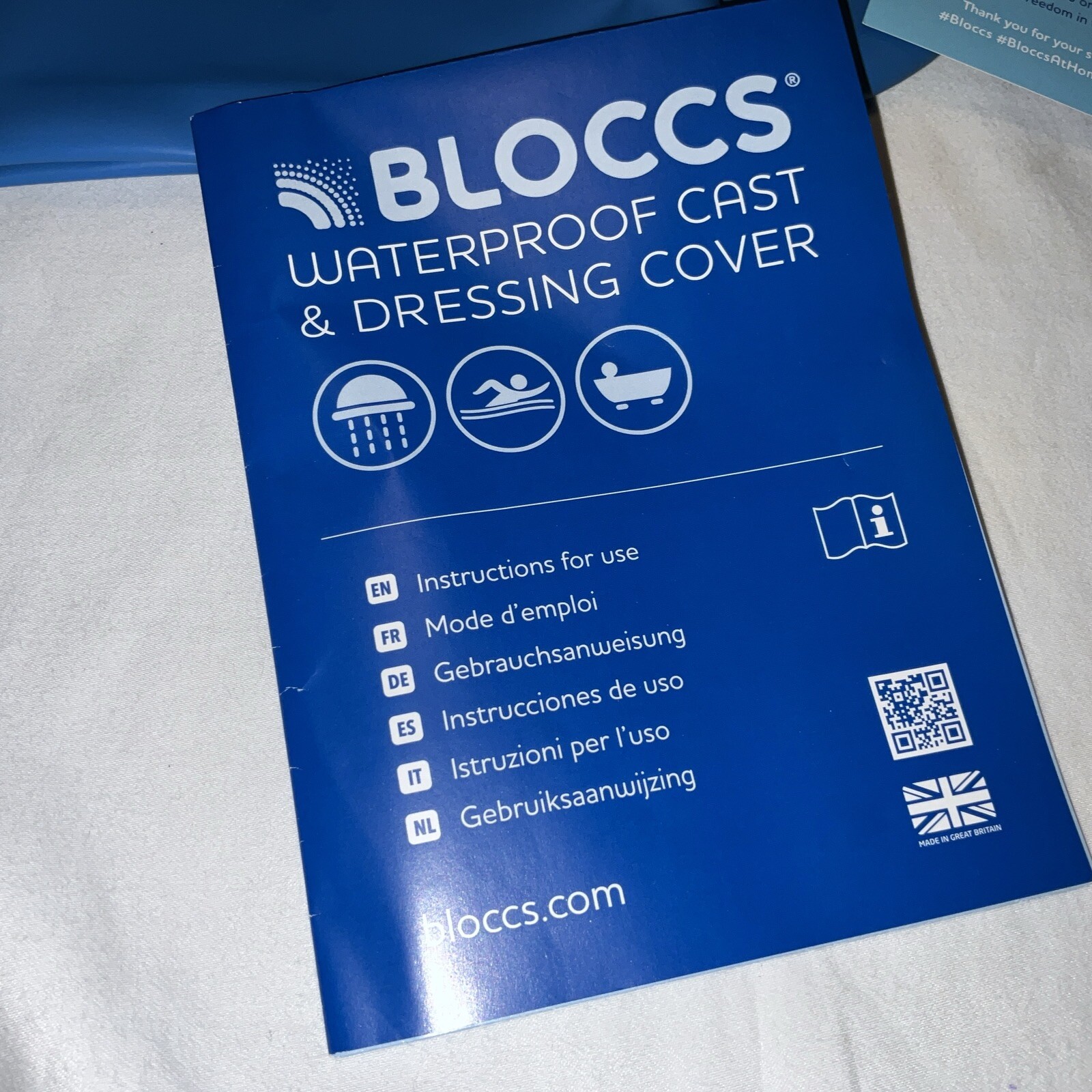Bloccs Waterproof Cast & Dressing Cover Child Full Arm Sz Large Brand New Works