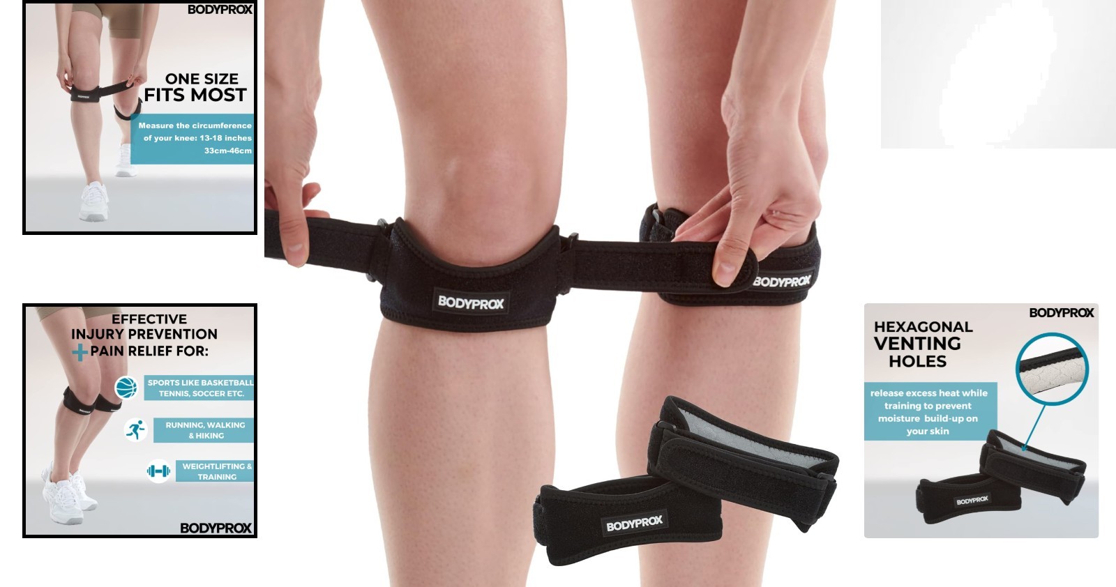 2 Pack Adjustable Patella Tendon Knee Straps – Ultimate Pain Relief Support