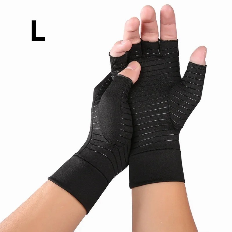 Copper Arthritis Compression Gloves Hand Support Pain Relief Joint Self Care