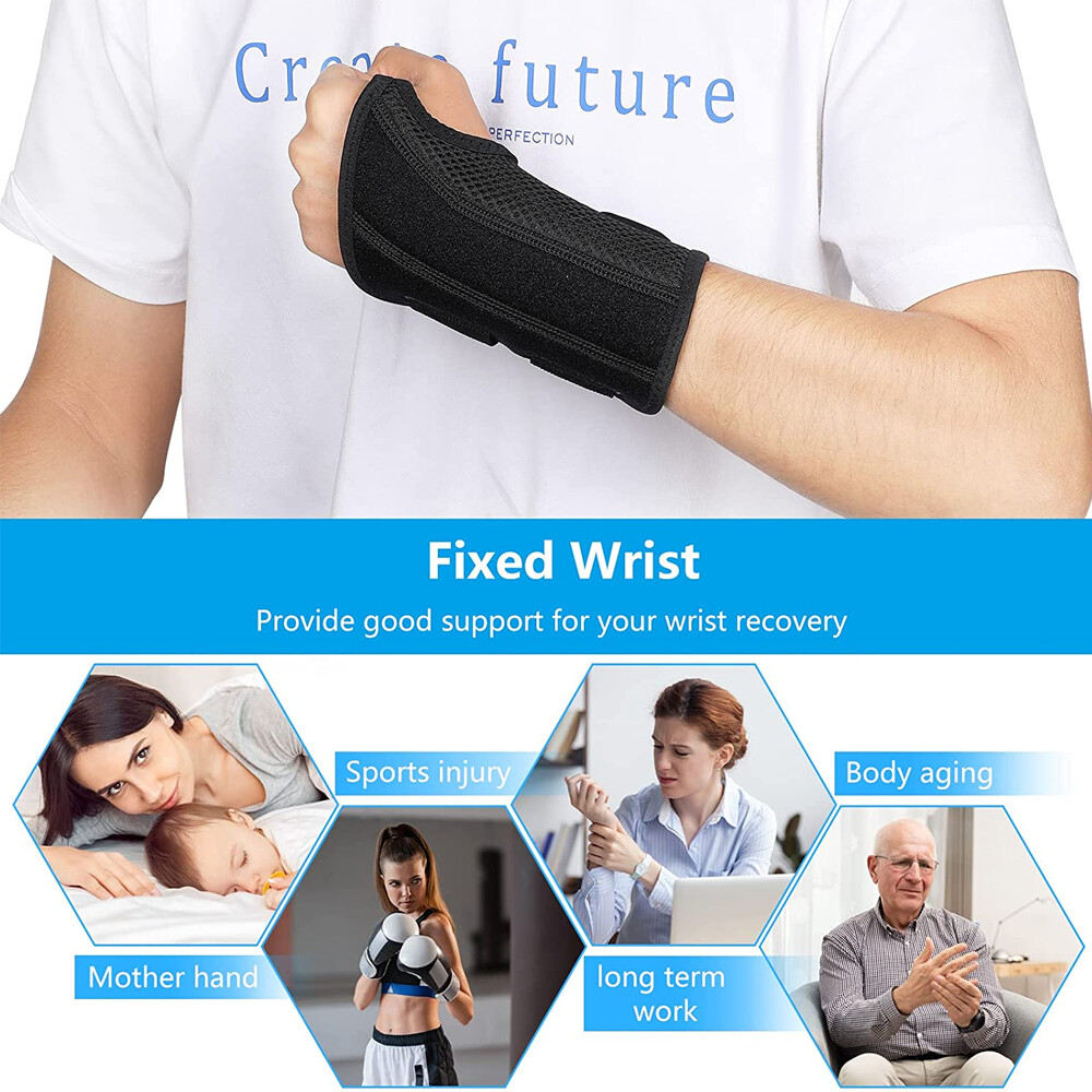 Wrist Support Brace Splint Carpal Tunnel Hand Sprain Arthritis Pain Relief Wrap