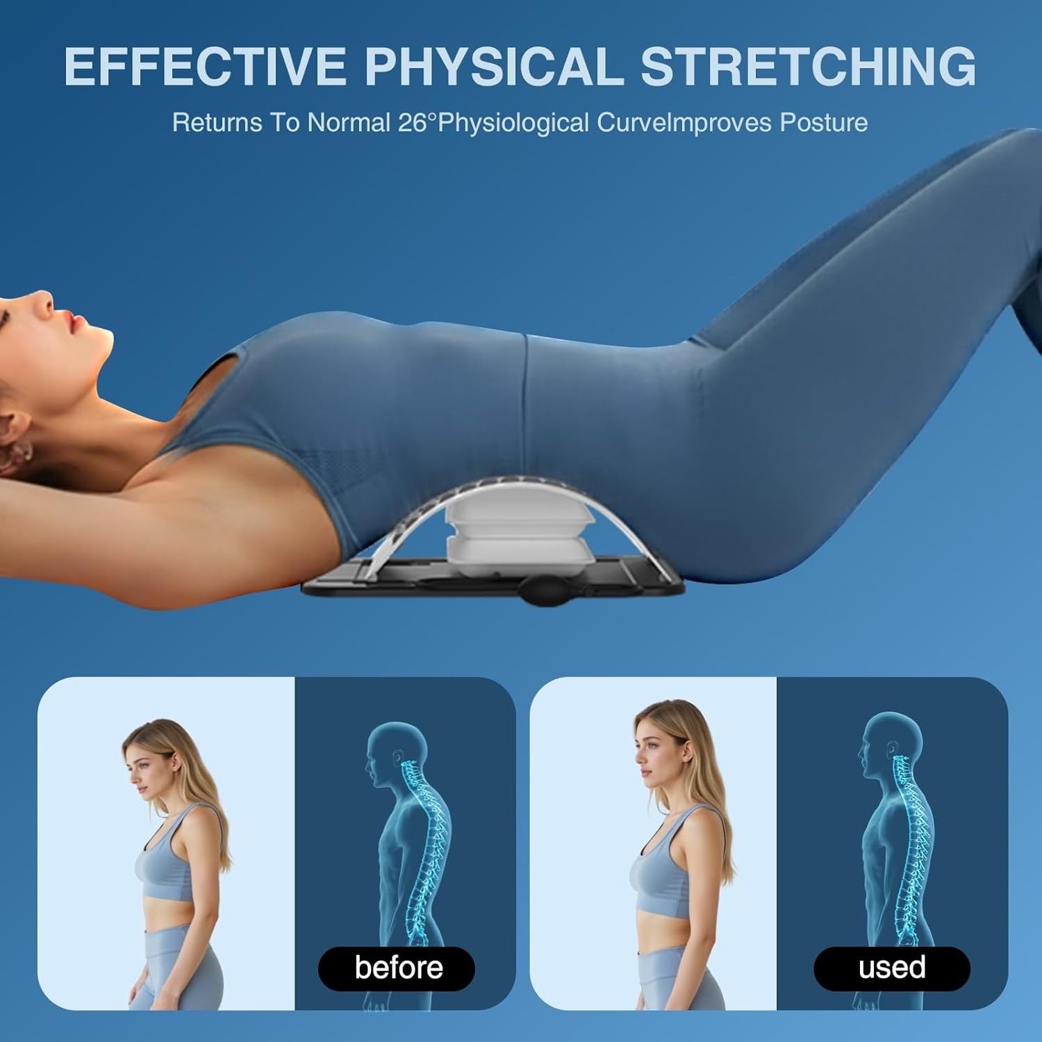 Back Stretcher for Lower Back Pain Relief,Adjustable Inversion Lumbar Tractio…