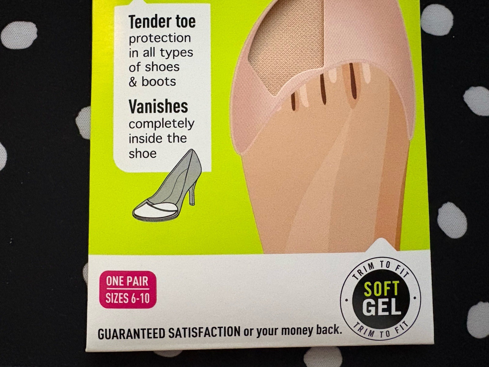 Profoot Toe Pouches for Pain Relief Gel Cushions Tender Toe Protection Fits 6-10