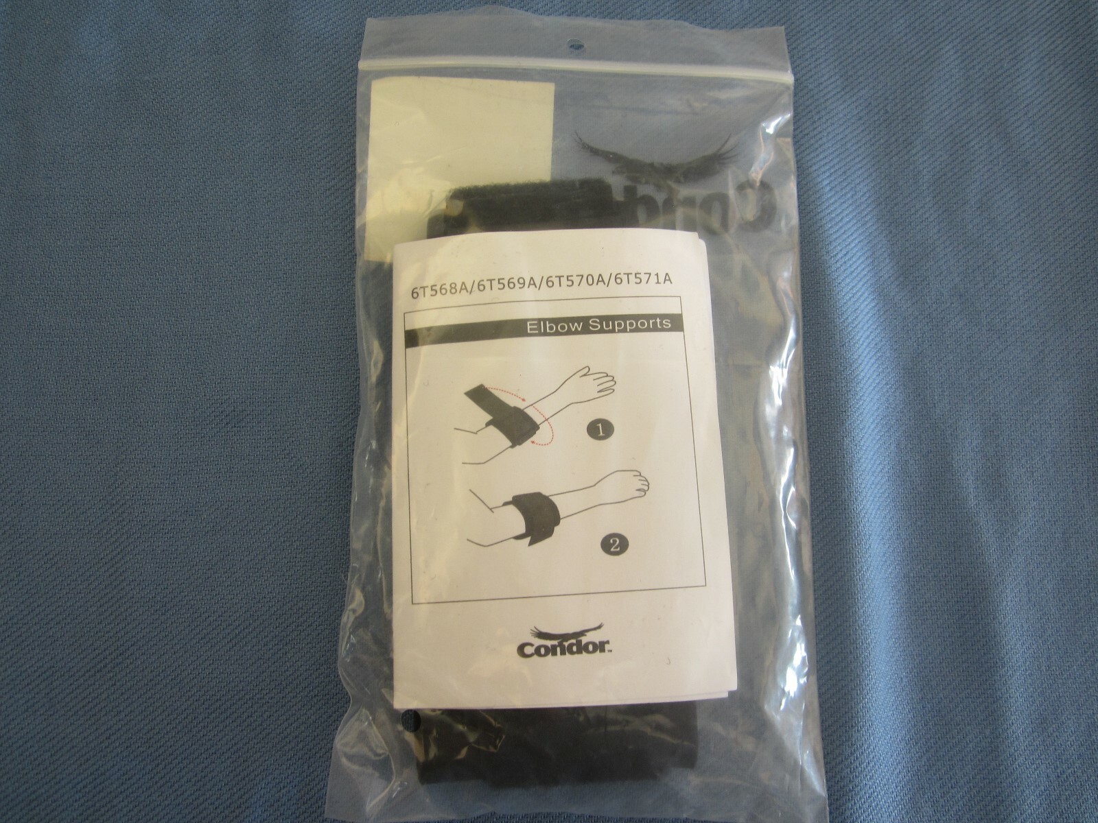 Condor Elbow Support, XL, Black, Single Strap, (1)6T571A