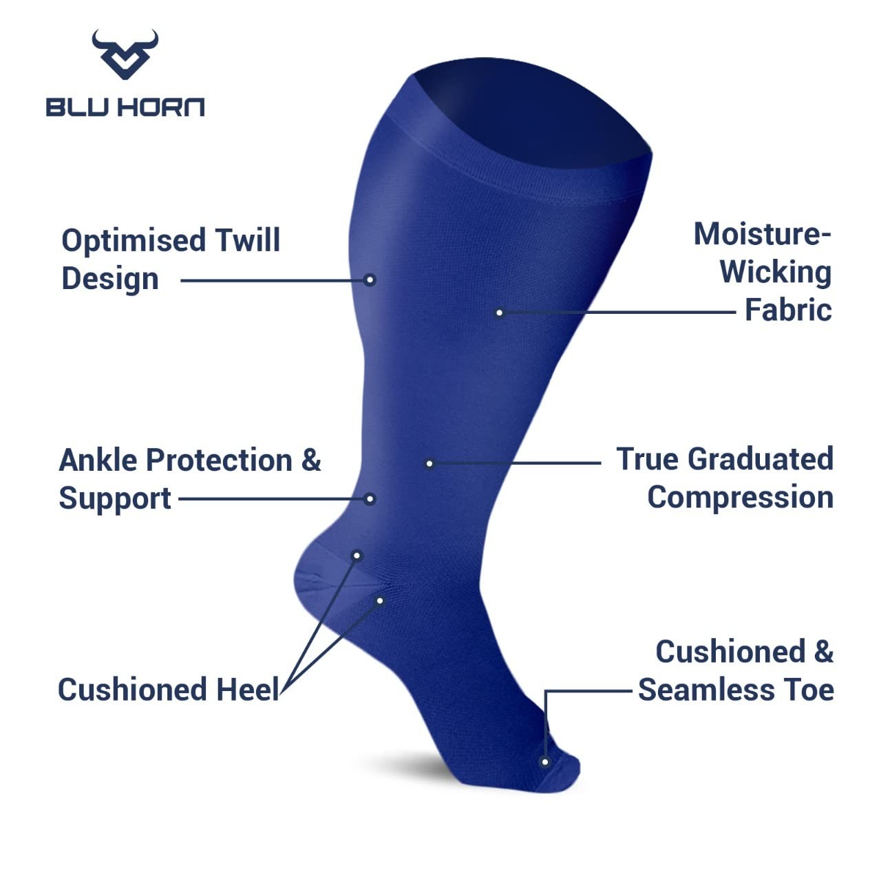 Knee High Compression Socks 15-20 mmHg – Everyday Use Improves Blood Circulat…