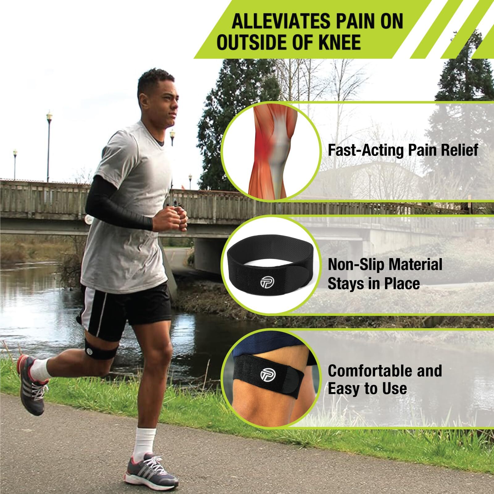Pro Tec IT Band Compression Wrap X Large Knee Support for Iliotibial Pain