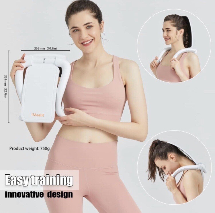 IMeetit Neck Traction Device Stretcher Therapy Assistant Tool, White