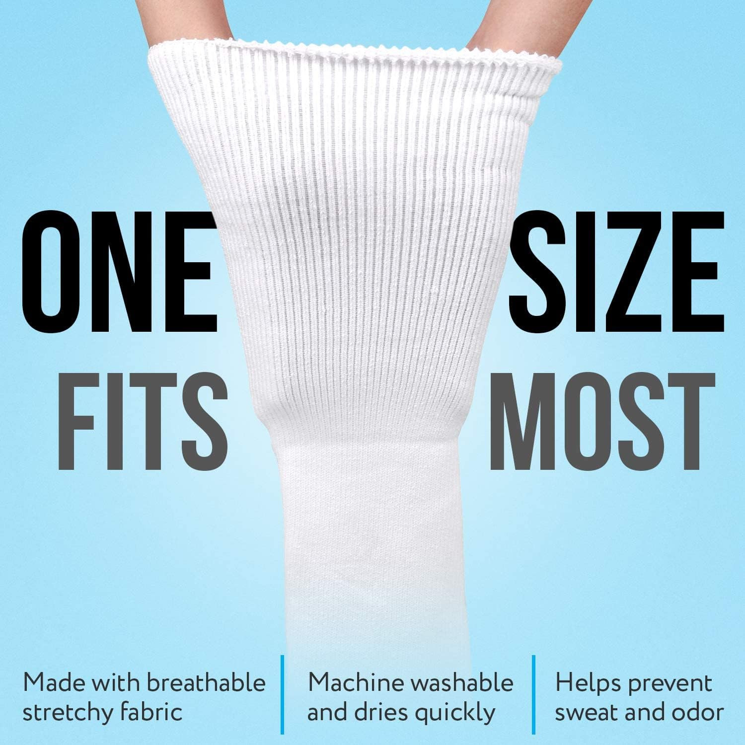 IMPRESA 3-Pack Compression Sock Liners Compatible with Aircast Walker Boots