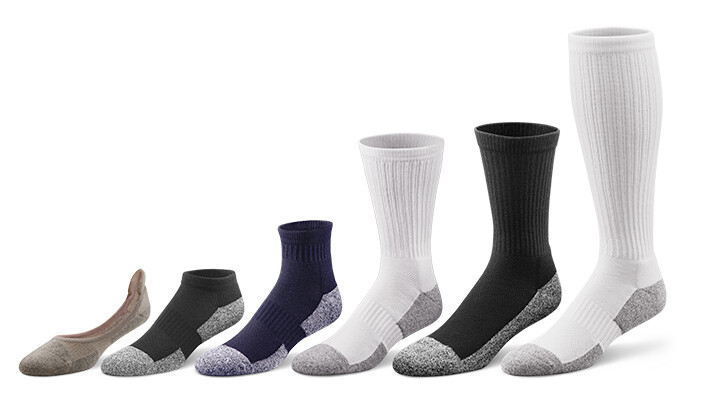 Dr Comfort Diabetic Multi Style Socks Shape to Fit Seamless Unisex Blk or White