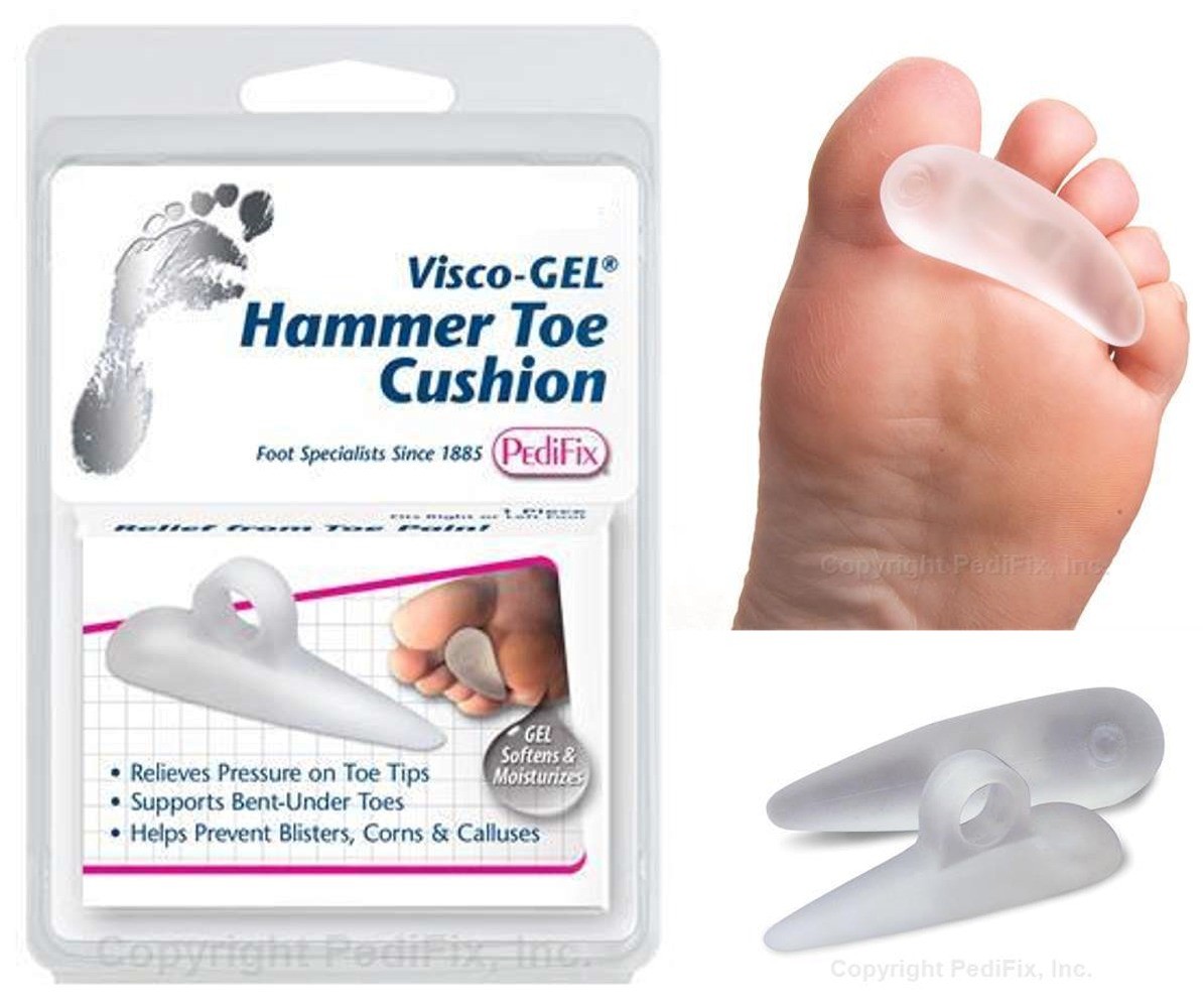 PEDIFIX Visco-GEL Hammer Toe Cushion Crest Support Claw Mallet Toe Pain P53 -1-
